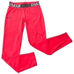 Under Armour HeatGear Youth size XL Hot Pink leggings women’s size M barbiecore